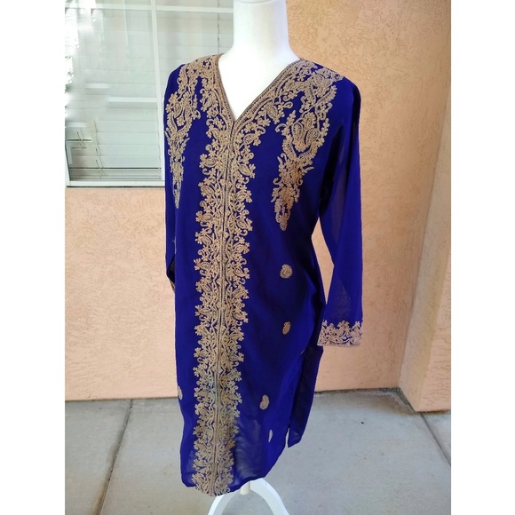 Dresses Indian Pakistani Royal Blue Cultural Dress Poshmark
